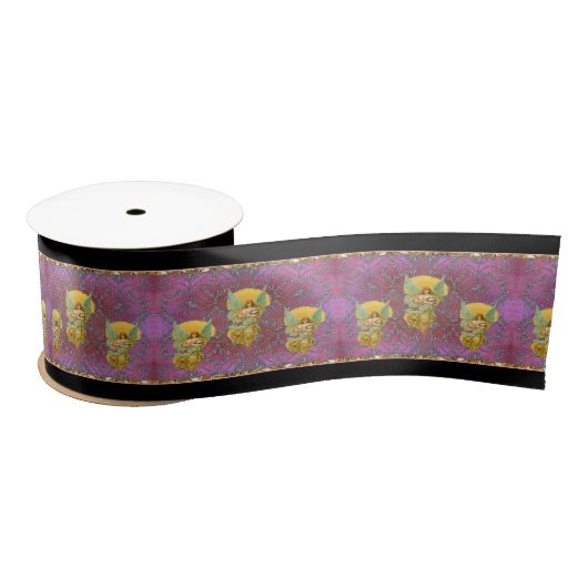 Drijvende Angels Kerstmis Satijnen Lint (Spoel)