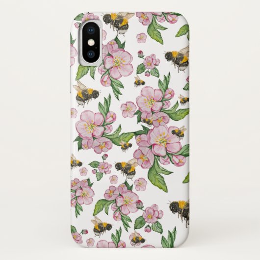 Drijvende appelboomgaard met bijen waterverf trekh Case-Mate iPhone case (Achterkant)