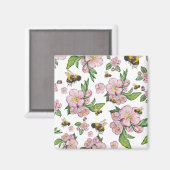 Drijvende appelboomgaard met bijen waterverf trekh magneet (Voorkant / Achterkant)