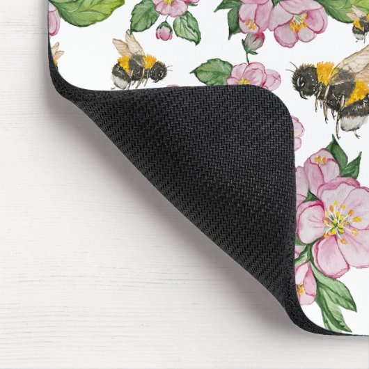 Drijvende appelboomgaard met bijen waterverf trekh muismat (Hoek)