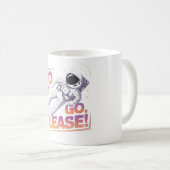 Drijvende astronaut in de ruimte koffiemok (Voorkant rechts)