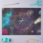 Drijvende astronaut in ruimtedocument Decoupage Tissuepapier (Craft)