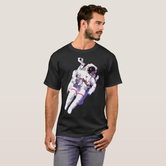 Drijvende astronaut t-shirt (Voorkant volledig)