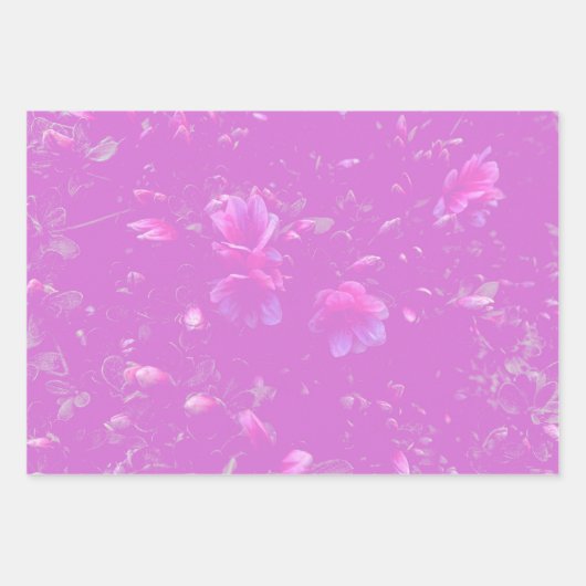 Drijvende Azalea Flowers Mauve Inpakpapier Vel (Voorkant 3)