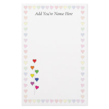 Drijvende ballon harten Briefpapier