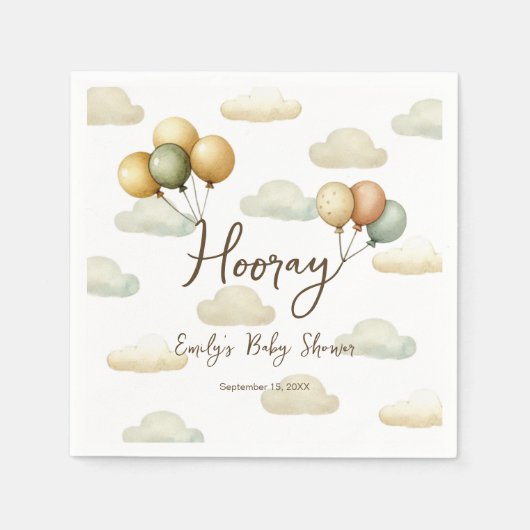 Drijvende ballonnen avonturen servet (Voorkant)