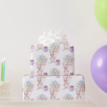 Drijvende ballonnen Bunny Rabbit in Pastels