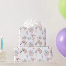 Drijvende ballonnen Bunny Rabbit in Pastels Wrappi