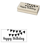 Drijvende Banner met Gelukkige Verjaardagskunstste Rubberstempel (Gestempeld)