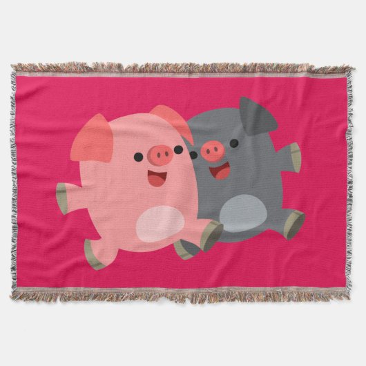 Drijvende beenmerg voor witte Cartoon en cute Blac Deken (Voorkant)