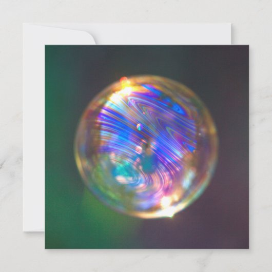 Drijvende bel reflectie bedankkaart (Voorkant)