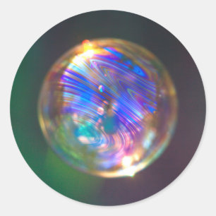 Drijvende bel reflectie ronde sticker