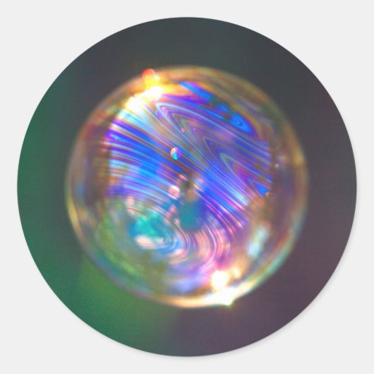 Drijvende bel reflectie ronde sticker (Voorkant)