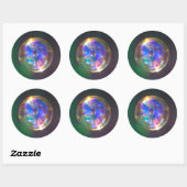 Drijvende bel reflectie ronde sticker (Vel)