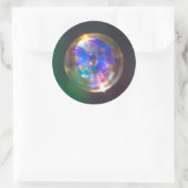 Drijvende bel reflectie ronde sticker (Tas)