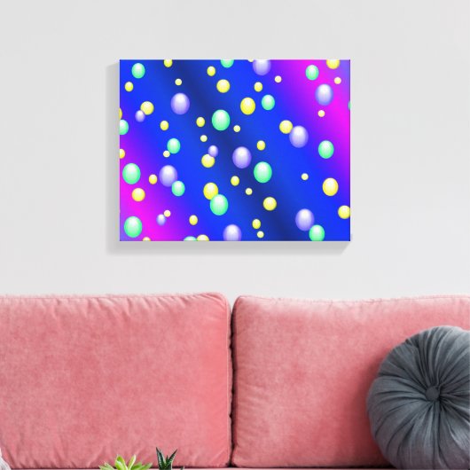 Drijvende bellen canvas afdruk (Insitu (Woonkamer))