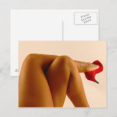 Drijvende benen van vrouwen met hoge rode spieren briefkaart (Voorkant / Achterkant)