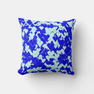 Drijvende blauwe harten kussen