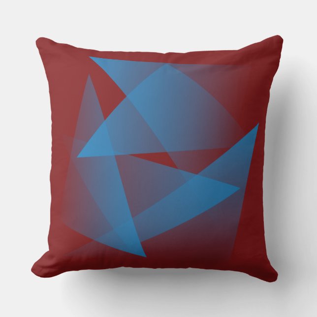 Drijvende blauwe scherven kussen (Voorkant)