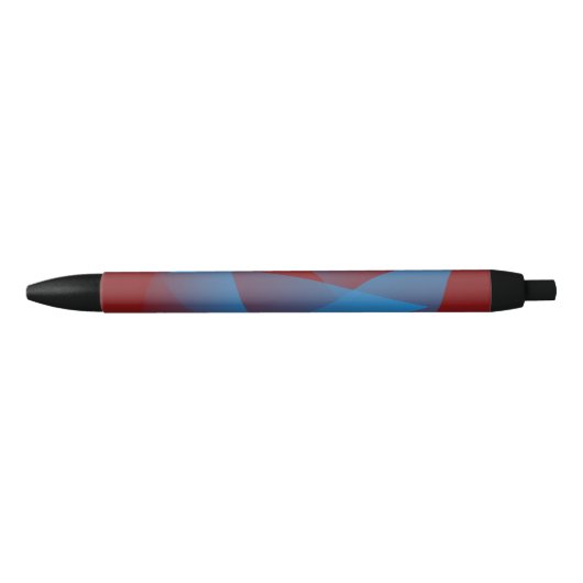 Drijvende blauwe scherven zwarte inkt pen (Voorkant)
