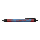 Drijvende blauwe scherven zwarte inkt pen (Bovenkant)