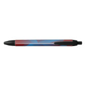 Drijvende blauwe scherven zwarte inkt pen (Achterkant)