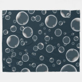 Drijvende Blauwgroen belletjes Drow Blanket Soap B Fleece Deken (Voorkant (Horizontaal))