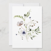 Drijvende bloem Bridal Shower Uitnodiging (Achterkant)