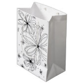 Drijvende bloemblaadjes in kleur Gift Bag Medium Cadeauzakje (Voorkant Gekanteld)