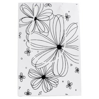 Drijvende bloemblaadjes in kleur Gift Bag Medium Cadeauzakje