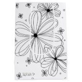 Drijvende bloemblaadjes in kleur Gift Bag Medium Cadeauzakje (Achterkant)