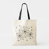 Drijvende Bloemblaadjes – Kleur je eigen canvas ta Tote Bag (Achterkant)