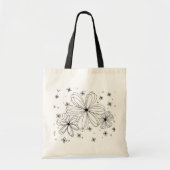 Drijvende Bloemblaadjes – Kleur je eigen canvas ta Tote Bag (Voorkant)