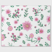 Drijvende bloemen cadeaupapier (Vlak)