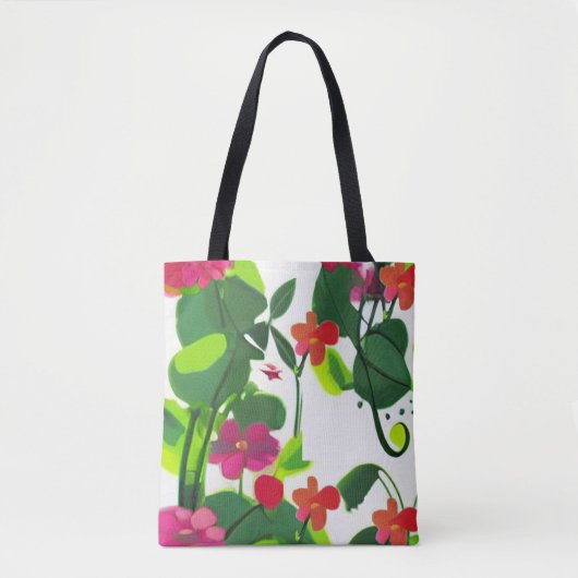 Drijvende bloemen en vloerbedekking: levendig en k tote bag (Voorkant)