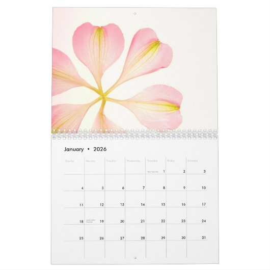 Drijvende bloemen gebruiken kalender (Jan 2026)