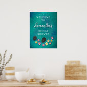 Drijvende Bloemen Spa Welkom Bord Poster (Keuken)