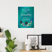 Drijvende Bloemen Spa Welkom Bord Poster (Thuiskantoor)