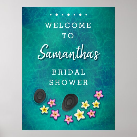 Drijvende Bloemen Spa Welkom Bord Poster (Voorkant)