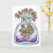 Drijvende bloesem kaart (Gele Bloem)
