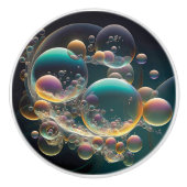 Drijvende Bubbels Keramische knop (Voorkant)