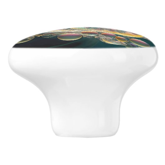 Drijvende Bubbels Keramische knop (Zijkant)