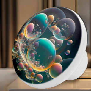 Drijvende Bubbels Keramische knop