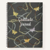 Drijvende Butterflies Gratitude Journal Notitieboek (Voorkant)