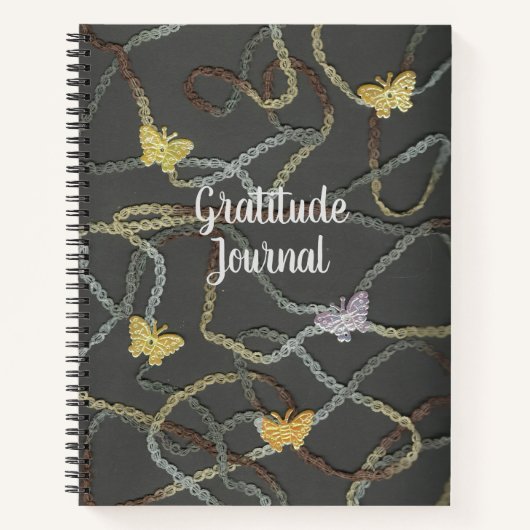 Drijvende Butterflies Gratitude Journal Notitieboek (Voorkant)