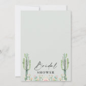 Drijvende cactus Fiesta Succulent Vrijgezellenfees Kaart (Achterkant)