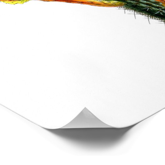 Drijvende Cactus No3 Natuurgeschiedenis Afdrukken Poster (Hoek)