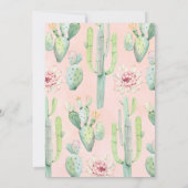 Drijvende Cactus Taco over Love Couples Shower Kaart (Achterkant)
