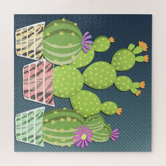 Drijvende cactussen. legpuzzel (Horizontaal)