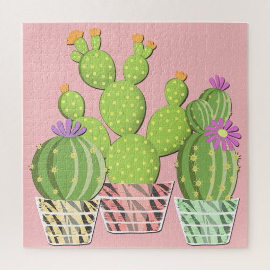Drijvende cactussen. legpuzzel (Verticaal)